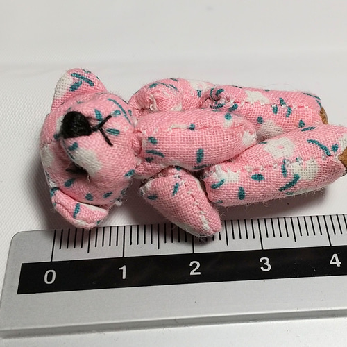 Lienパーツ くまちゃん 人形 ピンク柄入 くまパーツ 2個セット