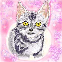 ネコとウサギ | 画家 小高朋恵 BON