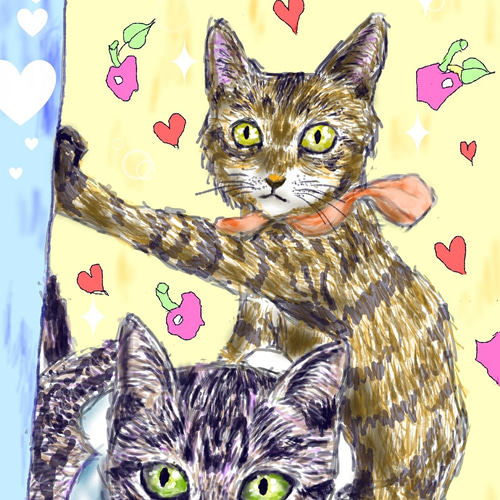 ペット似顔絵 オーダーメイド イラスト 犬 猫 うさぎ うちの子