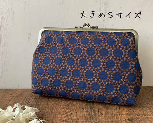 ポケットたくさん！がま口 大きめSサイズ 母子手帳ケース A6 ポーチ