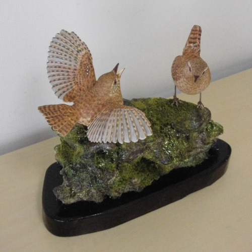 ミソサザイ バードカービング作品 彫刻 nobusan 通販 9113657