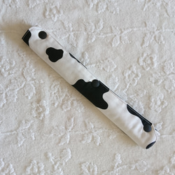 ロングタイプ 水筒肩紐カバー [ホワイト] 牛柄 モーモー柄 ストライプ 男の子 女の子 2枚目の画像