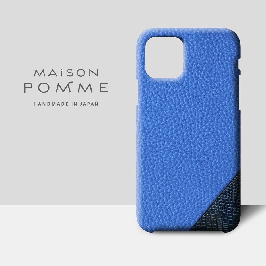 トリヨン・リザード iPhone用 ケース【コバルトブルー/ディープシーネイビー】iPhone各種対応 受注生産