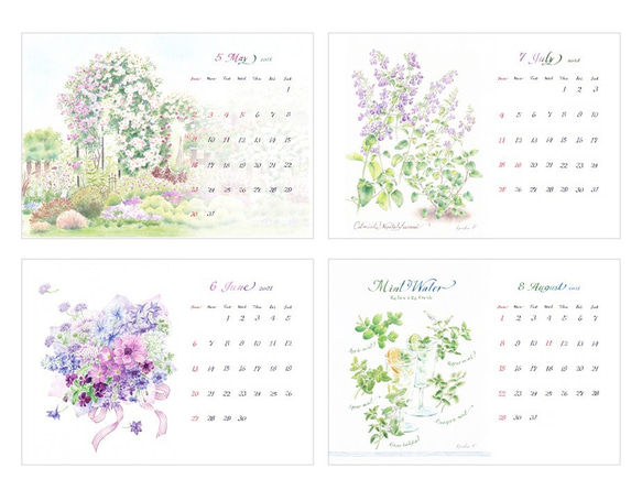 2021年 Herbal Letter カレンダー A４サイズ 4枚目の画像