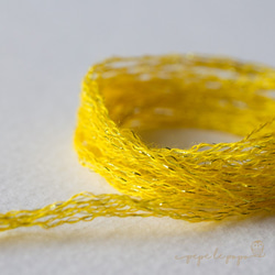 螺旋編織手鍊_土耳其鉤（發生器x帶有閃光的黃色） 第7張的照片