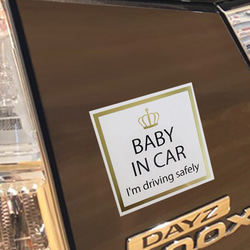 ベイビーインカー ベビーインカー ブラック baby in car　ステッカー 出産祝い マタニティ 4枚目の画像