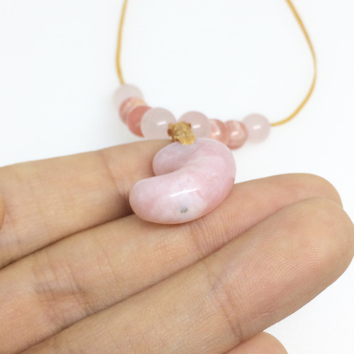 インカのバラ☆インカローズ古代勾玉紐ネックレス ネックレス