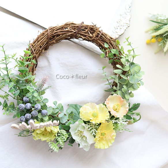Creema限定】春色＊お花畑のウェルカムリース アートフラワー Coco 