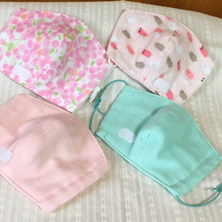 マスク＆マスク入れ★女の子用〜お買い得セット 1枚目の画像