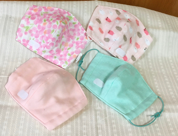 マスク＆マスク入れ★女の子用〜お買い得セット 1枚目の画像