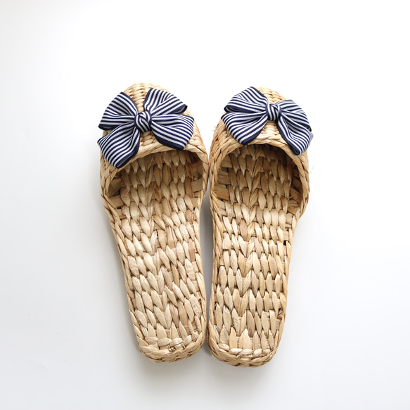 ボーダーリボンガマスリッパ 3枚目の画像
