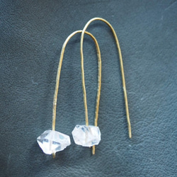 夢想家-黃銅鉤耳環（Herkimer 鑽石） 第7張的照片