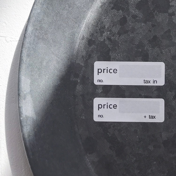 【priceシール  +tax 税抜】    値札シール ハンドメイド素材 タグ 台紙 値札 3枚目の画像