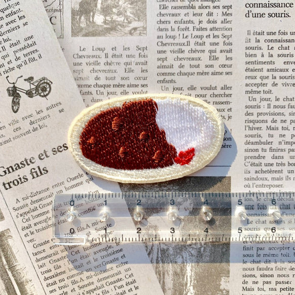食べ物の刺繍ワッペン　シール　カレー　オムライス　目玉焼き　ホットドッグ　パンケーキ 3枚目の画像