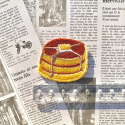 食べ物の刺繍ワッペン　シール　カレー　オムライス　目玉焼き　ホットドッグ　パンケーキ 7枚目の画像