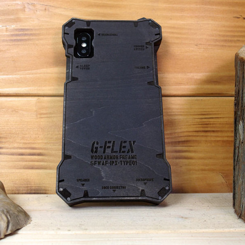 iPhone X / XS ウッドケース ミリタリー U.S.ARMY 米軍仕様 木製 木の