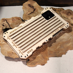 iPhone11 ウッドケース 耐衝撃 ミリタリー  タイプ2 カスタム ハンドメイド  木製 木のケース ナチュラル 5枚目の画像