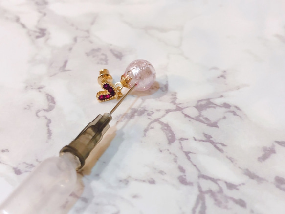 月光仙子精油耳環-淺紫精油珠+紫水晶(香氛.アロマ用) 第4張的照片