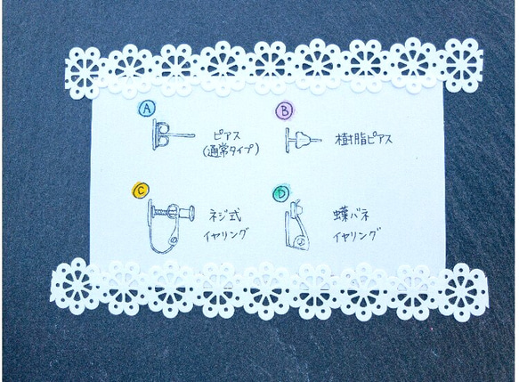 オリーブさんかく(ピアス/イヤリング) 4枚目の画像