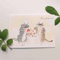 大衛煮愛/DavidCooksLove-明信片1_大衛煮愛(插畫/手繪/台灣插畫家/貓咪/自創品牌) 第1張的照片