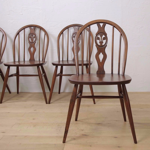 イギリスヴィンテージ家具 ERCOL シスルバック アーコールチェア4脚