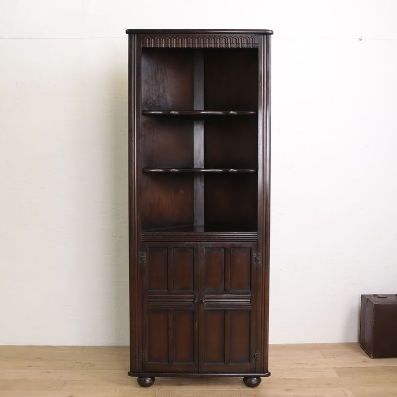 英国アンティーク木製ウォールシェルフ/飾り棚/キャビネット/ラック(88