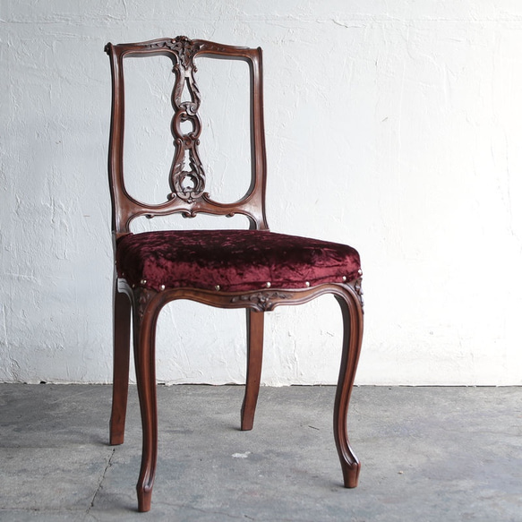 [フレンチティーチェア]フランスアンティーク家具かわいらしい猫足の椅子1001 1枚目の画像
