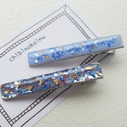 ブルーシェルとひまわりのくじらレジンヘアゴム ブルーシェルとひまわりのくじらレジンヘアゴム