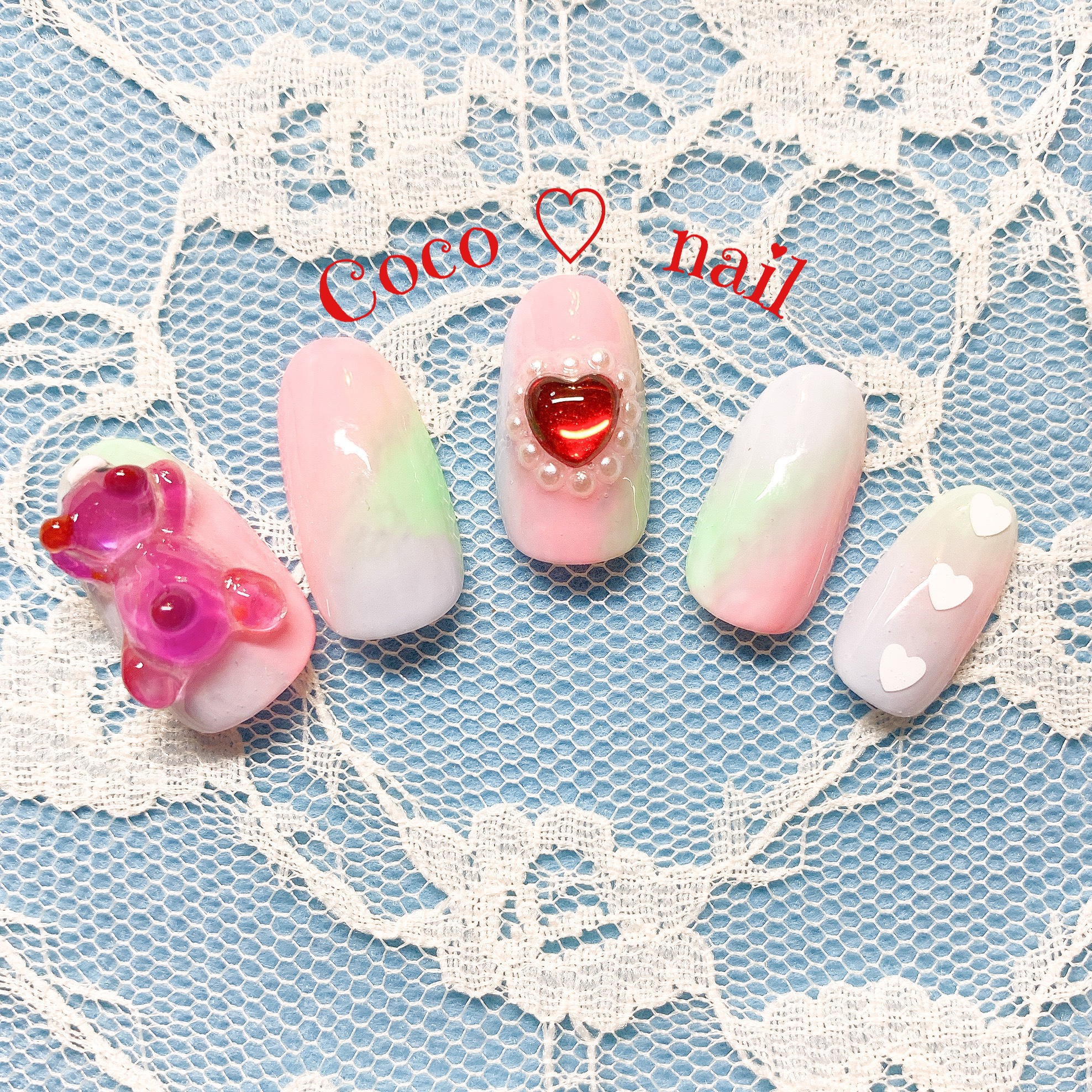 ネイルチップ・付け爪 TEDDY 特価商品】付け爪 ラウンドチップ かわいい つけ爪 ファッション