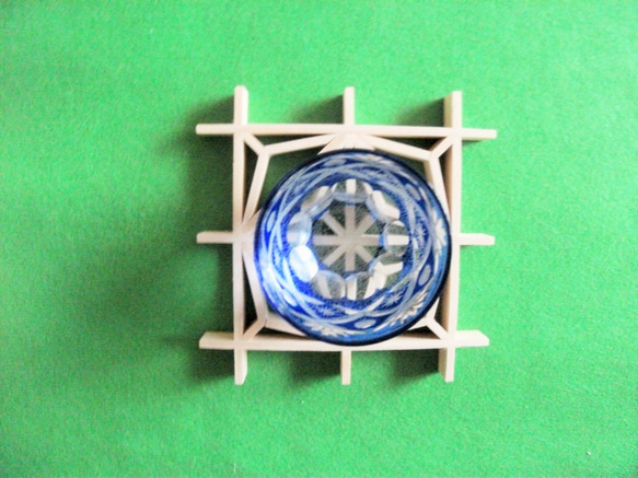 プレゼント　インテリア雑貨　ひのきのコースター（小）　日本伝統の組子技法　 3枚目の画像
