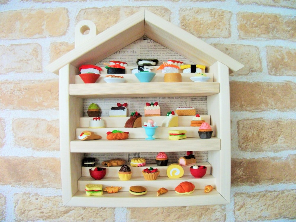 3点セット♪木のスタンド＋お家オブジェ＋ぬいぐるみチャーム ハンドメイド 3点セット♪木のスタンド＋お家オブジェ＋ぬいぐるみチャーム