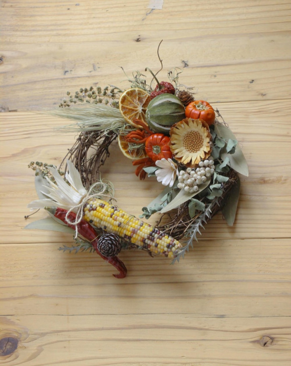 Harvest autumn wreath 4枚目の画像