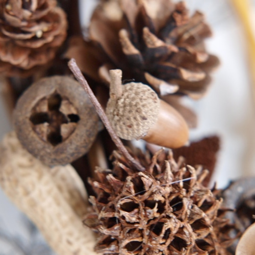 綿の実と木の実のリース リース Rakas 通販 303682｜Creema(クリーマ)