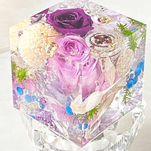 クリスタルアートリウム グラス赤ローズ