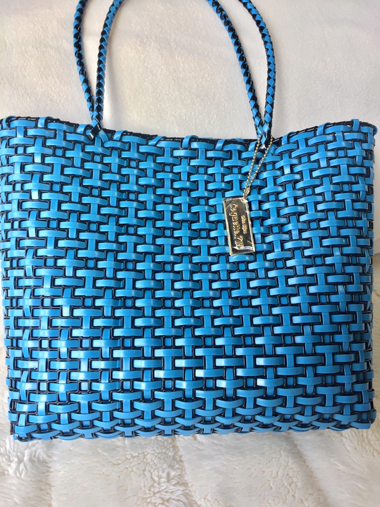 【再販】ラメルヘンテープのトートバッグ 青