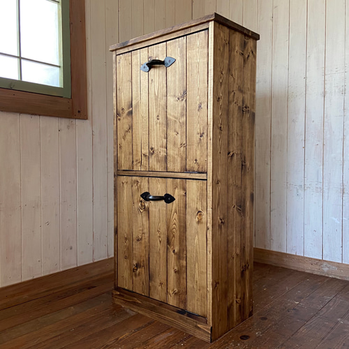 30リットルパッタンゴミ箱 無垢材ハンドメイド家具 屋外用 サイズ