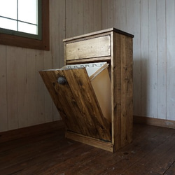 35リットルパッタンゴミ箱　無垢材家具　 3枚目の画像