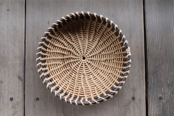◆1点限定◆ナチュラルインテリア＊かご・小物入れ　（2色使い） 2枚目の画像