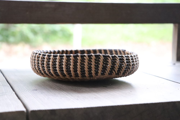 ◆1点限定◆ナチュラルインテリア＊かご・小物入れ　（2色使い） 3枚目の画像