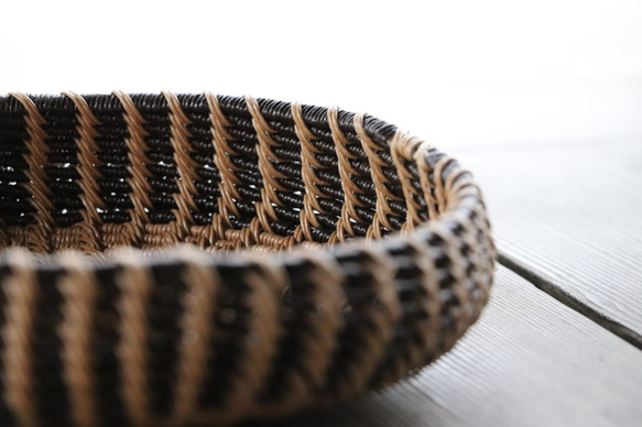 ◆1点限定◆ナチュラルインテリア＊かご・小物入れ　（2色使い） 5枚目の画像