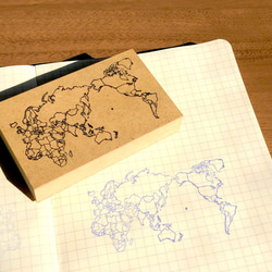 世界地図はんこ 手帳スタンプ　旅行の記録 地球地図スタンプ　旅行や出張、国名や名産品などの社会科の勉強に 5枚目の画像