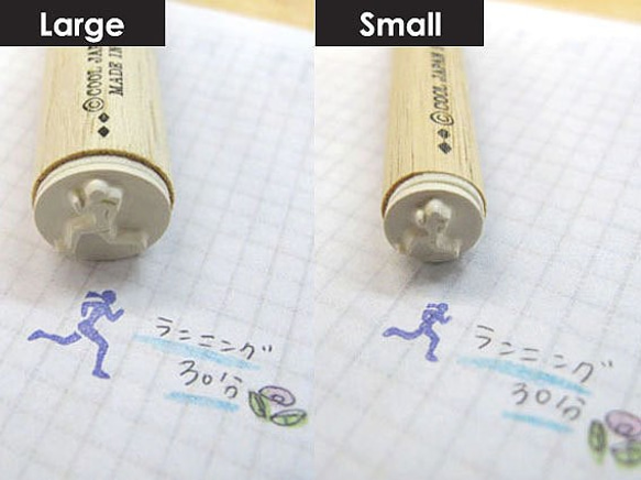 ランニング マラソンはんこ　手帳 スタンプ スケジュールスタンプ　ポイントカードやハビットトラッカー 2枚目の画像