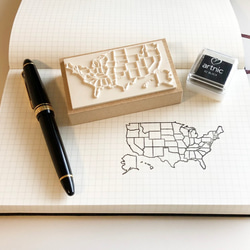 アメリカの地図51州　世界地図のはんこ　旅行の記録や学習に♪　出張、州名や名産品などの社会の勉強に♪　 3枚目の画像