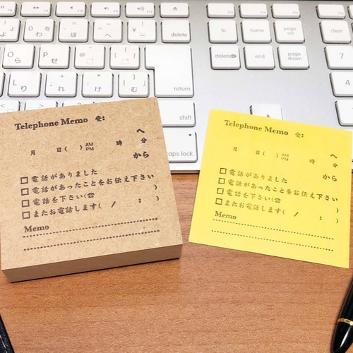 電話伝言メモ 】オフィス用スタンプ 大きいふせん用 no.1 シンプル（大