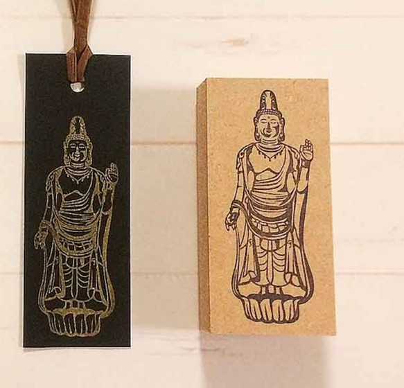 仏像 ハンコ 大仏 はんこ  手作りの御朱印帳 スタンプ 手帳、ノートに最適なサイズ 2枚目の画像