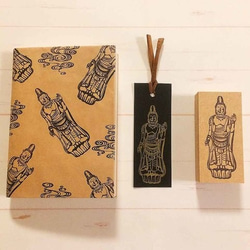 仏像 ハンコ 大仏 はんこ  手作りの御朱印帳 スタンプ 手帳、ノートに最適なサイズ 3枚目の画像