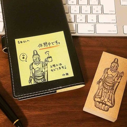 仏像 ハンコ 大仏 はんこ  手作りの御朱印帳 スタンプ 手帳、ノートに最適なサイズ 5枚目の画像