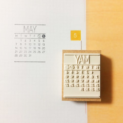 【結婚式やベビーの誕生日に☆】2018年5月カレンダースタンプ　マンスリーはんこ　ミニカレンダー　手作りカレンダー 3枚目の画像
