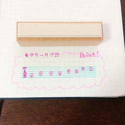 ギターコードのはんこ　⑫ギターのTAB譜　音楽の運指表　吹奏楽・ウクレレの初心者のための指使い・運指はんこシリーズ 4枚目の画像