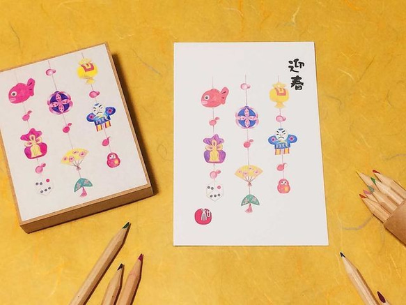 雛祭りの吊るし雛はんこ　塗り絵 御朱印 ポストカード コラージュ・バレットジャーナルにはんこ ひな祭り お雛様 おひな様 4枚目の画像